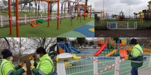 BÜYÜKÇEKMECE’DE ÇOCUK PARK VE OYUN ALANLARI KULLANIMA KAPATILDI