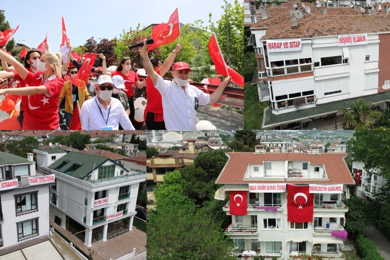 BÜYÜKÇEKMECE’DE ATATÜRK’ÜN GENÇLİĞE HİTABESİ 50 BİNANIN ÜSTÜNE YAZILDI