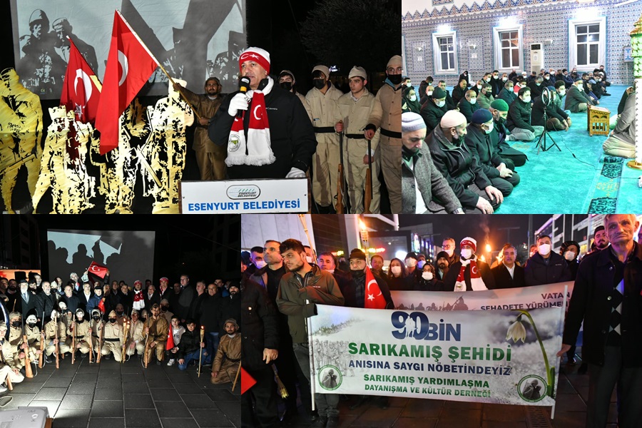 SARIKAMIŞ ŞEHİTLERİ, ESENYURT’TA MEŞALELİ YÜRÜYÜŞLE ANILDI