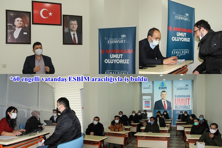 ESBİM İSTİHDAMDA ENGEL TANIMIYOR