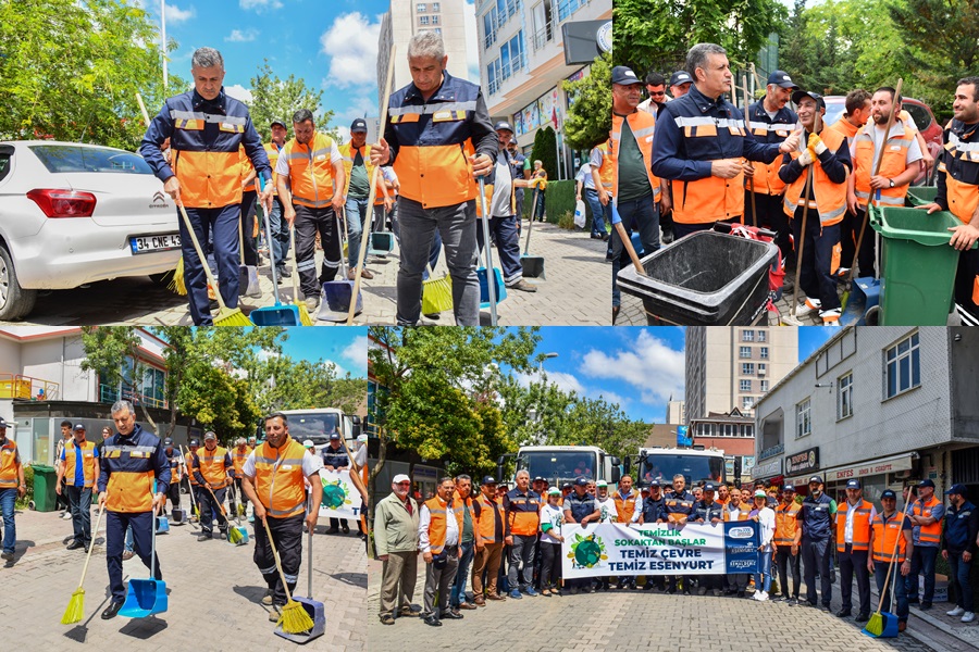 BAŞKAN BOZKURT FARKINDALIK İÇİN SOKAKLARI SÜPÜRDÜ