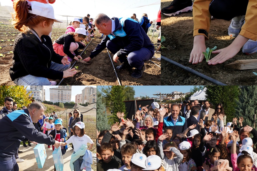 KIŞLIK FİDELER ÇOCUKLARIN ELLERİYLE TOPRAKLA BULUŞTU