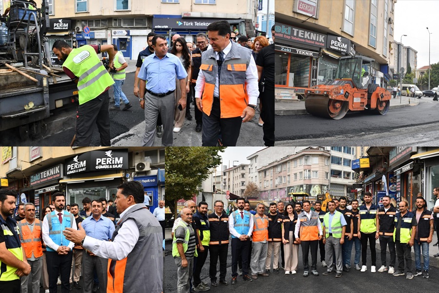 ESENYURT’TA YILLARDIR BOZUK OLAN YOLLAR ASFALTLA BULUŞUYOR