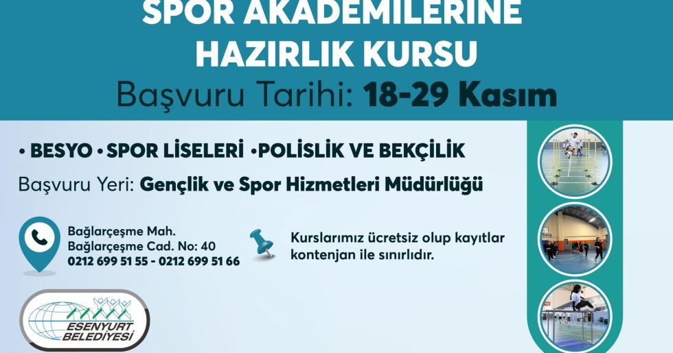 ESENYURT BELEDİYESİ SPOR AKADEMİSİ KAYITLARI BAŞLIYOR